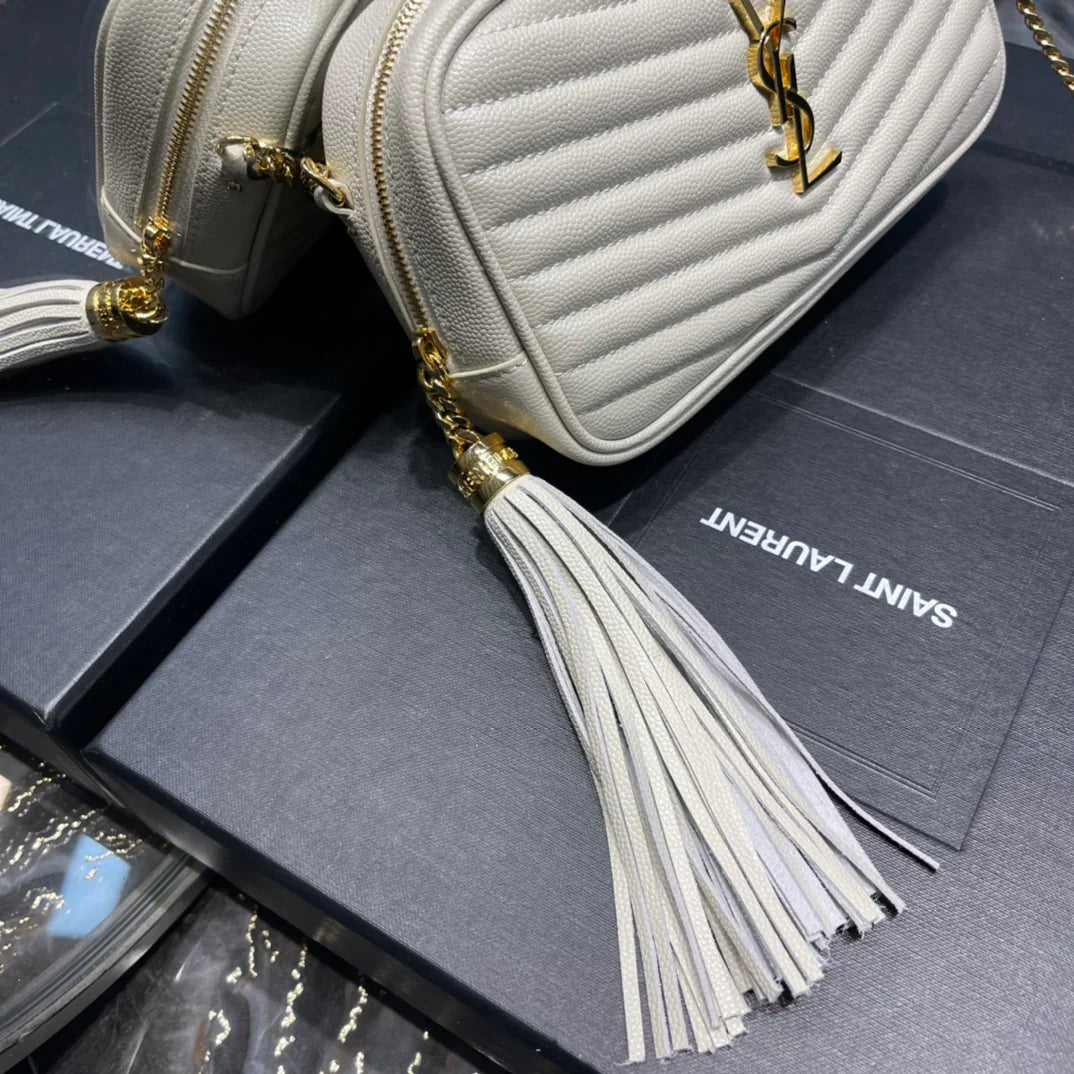 Ysl Loulou Mini Camera Bag 18cm White