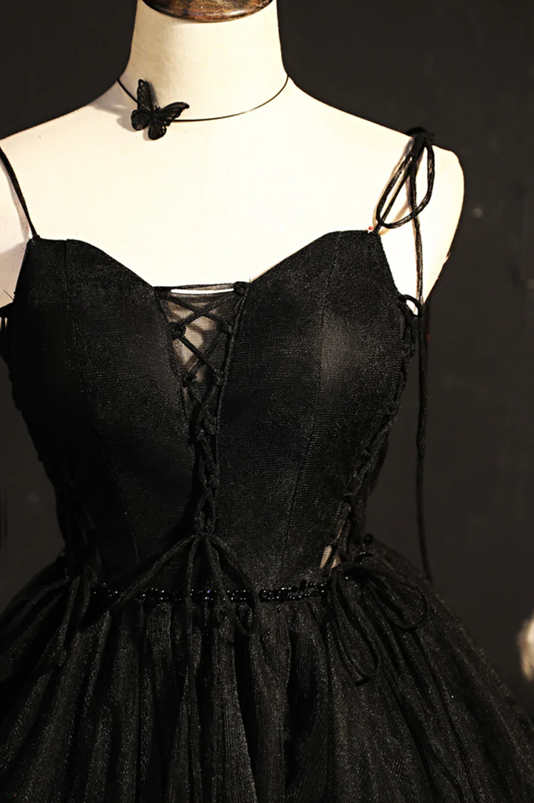 Charming Homecoming Dress Tulle Spaghetti Straps Prom Dress Back to School Outfits Party Dress D6106