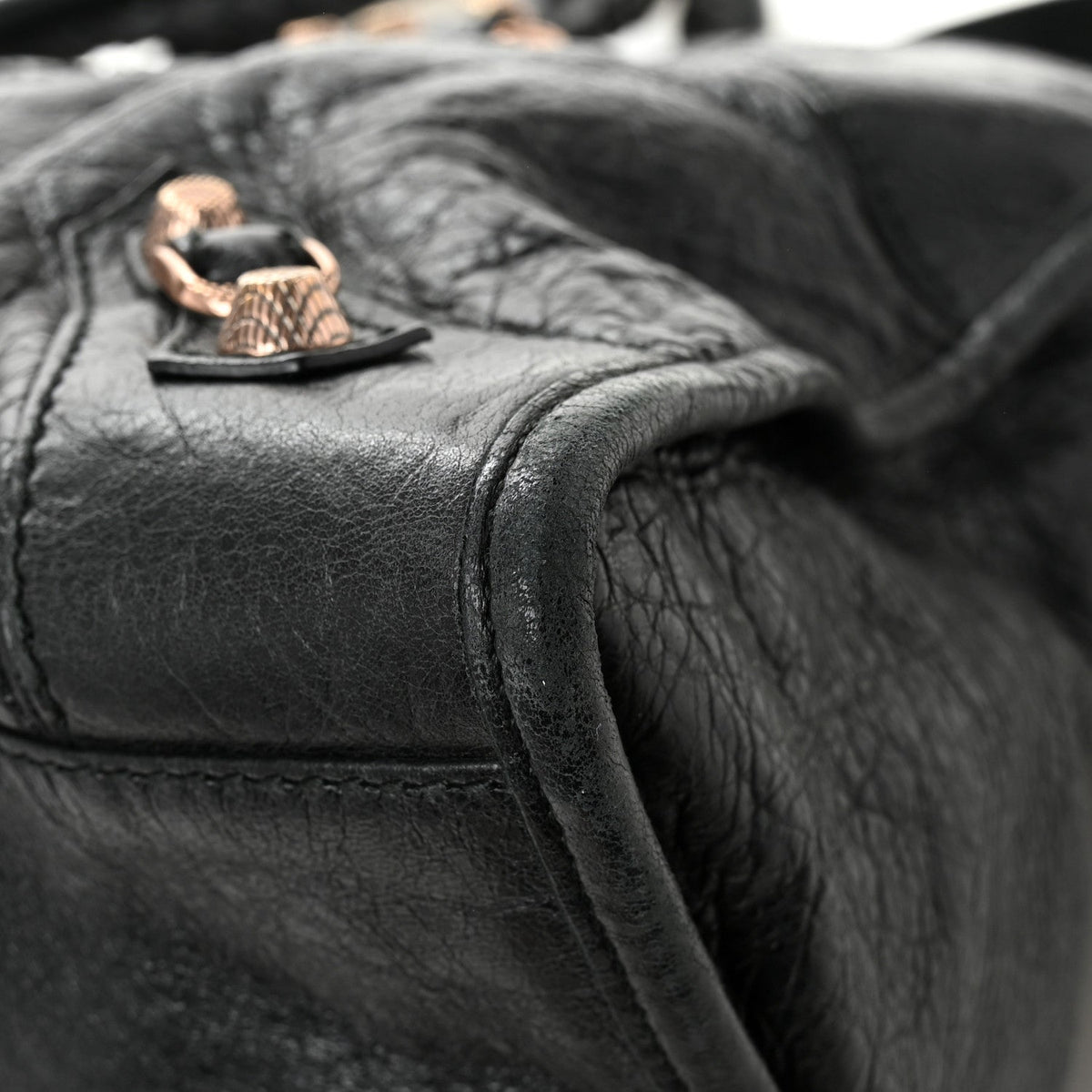 Agneau Giant 21 Rose Gold Hardware Part Time Black