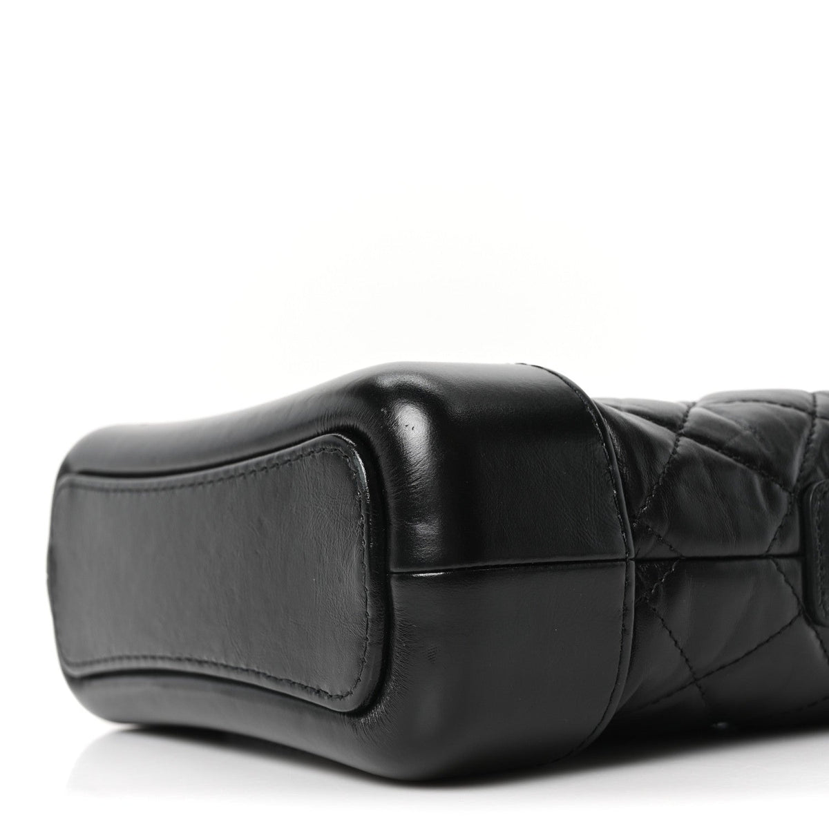 Aged Calfskin Quilted Small Gabrielle Hobo So Black