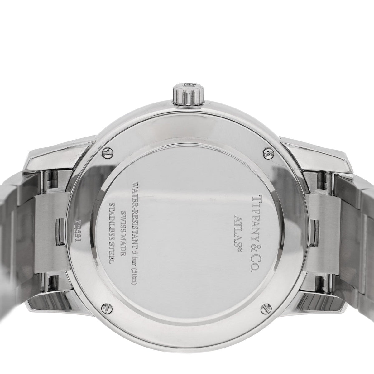 Stainless Steel 37mm Atlas 2-Hand Quartz Watch