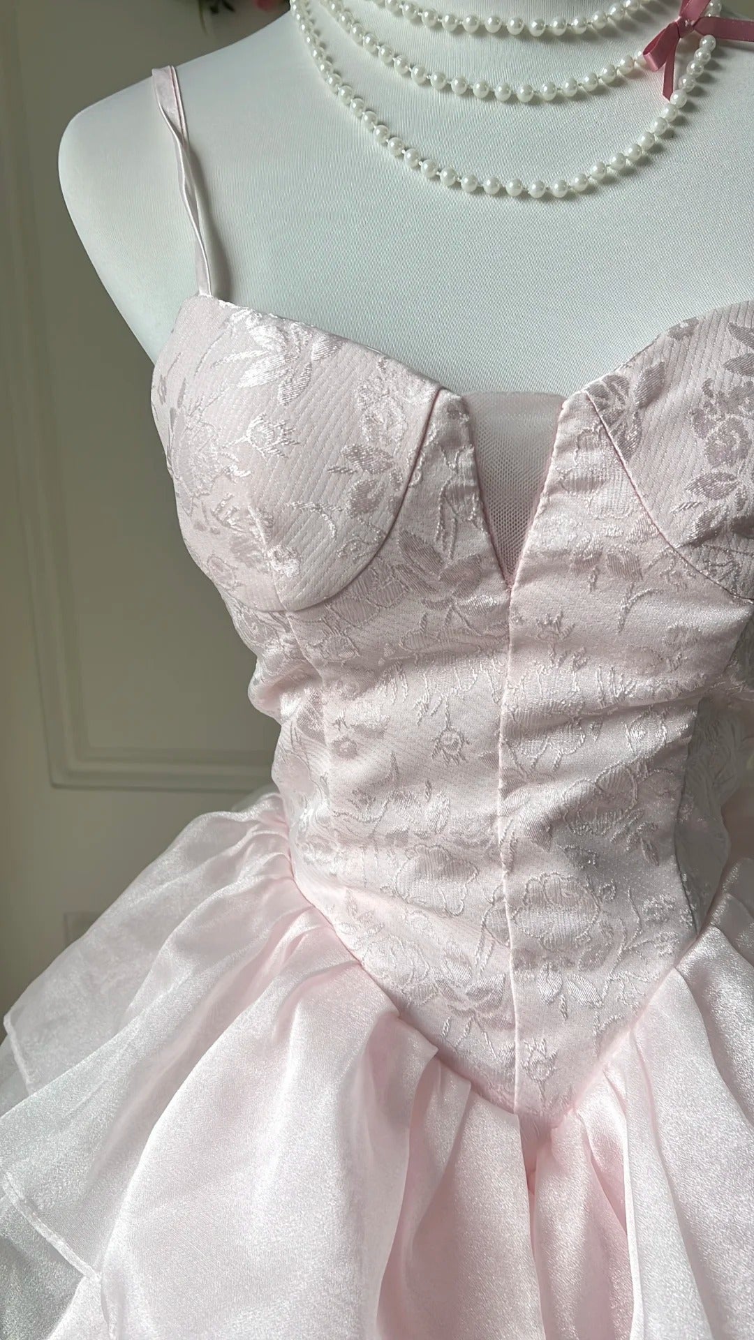 Sweet Homecoming Dress Spaghetti Strap Tulle Cascade Back to School Outfits Party Dress D6459
