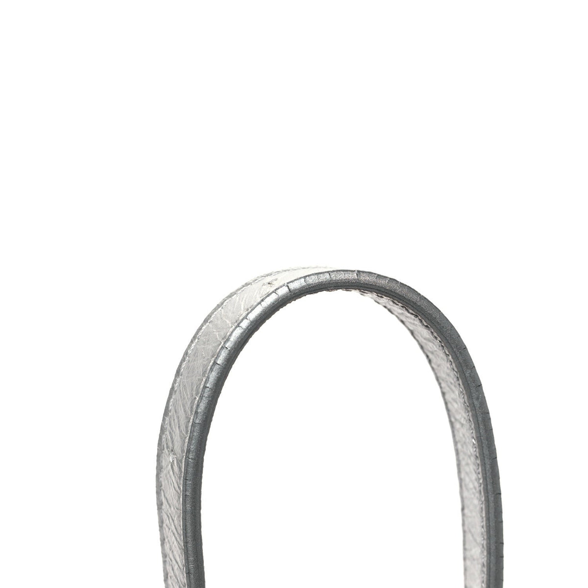 Metallic Glazed Calfskin Round As Earth Evening Bag Silver