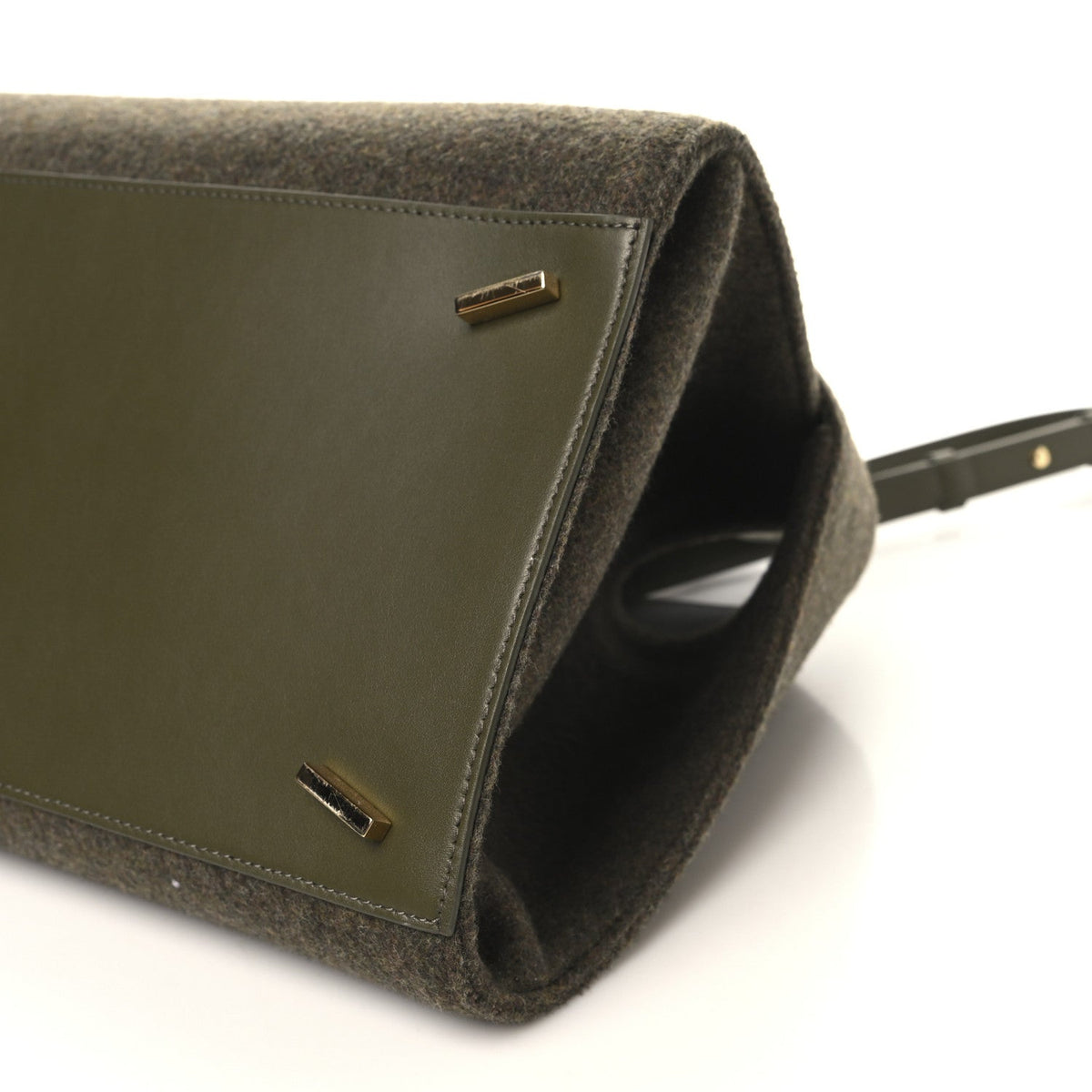 Wool Felt Medium Hug Bag New Olive