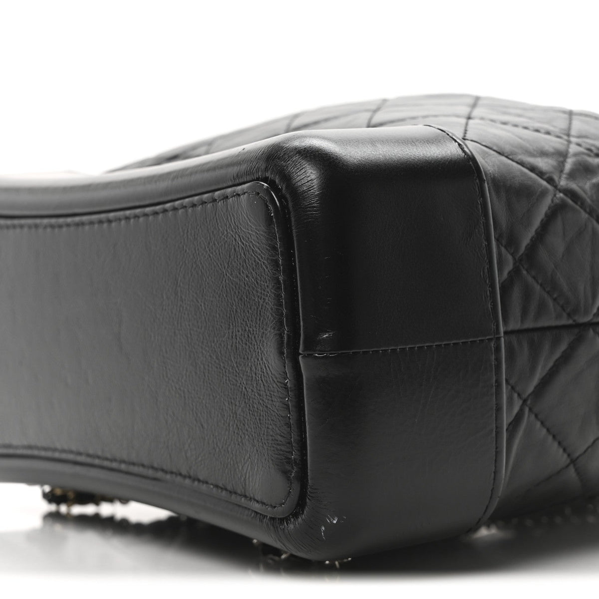 Aged Calfskin Quilted Small Gabrielle Backpack Black