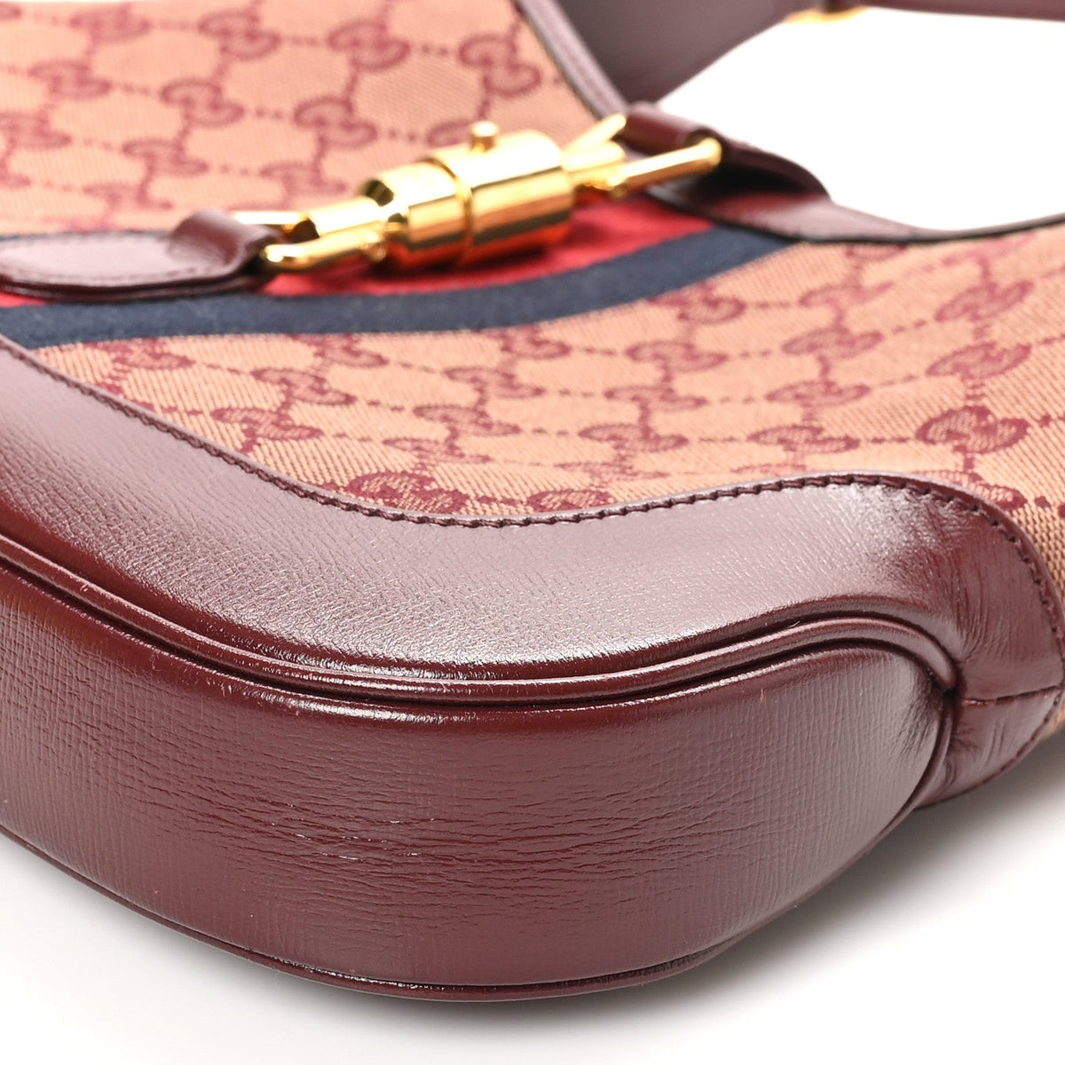 Monogram Azalea Calfskin Web Small Jackie 1961 Hobo Sahara Rubino Chardonnay