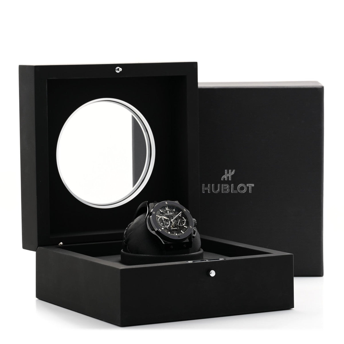 Ceramic Rubber 45mm Classic Fusion Aerofusion Chronograph Automatic Watch Black 525.CM.0170.RX