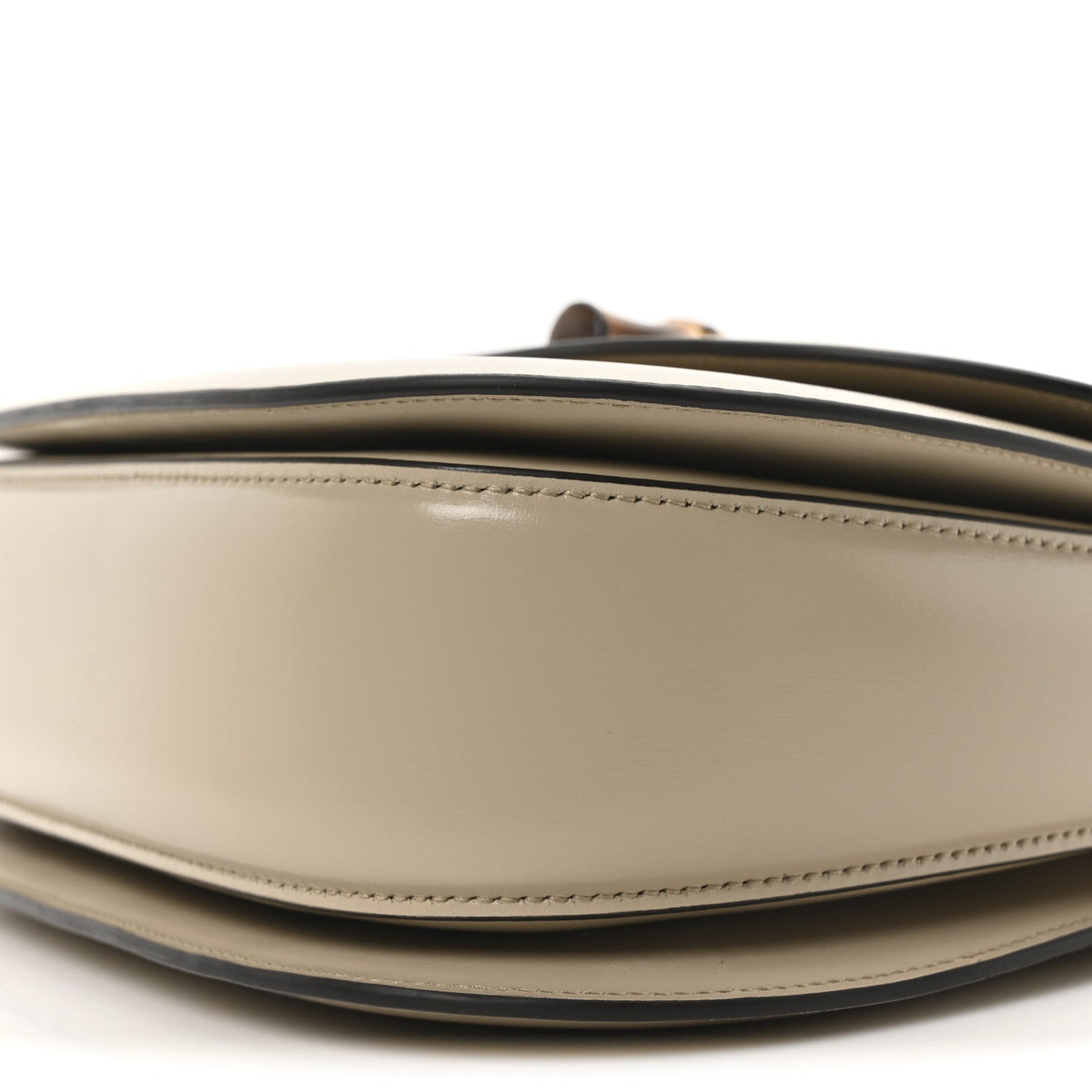 Boarded Dyana Lux Calfskin Web Medium Bamboo 1947 Top Handle Bag Oatmeal