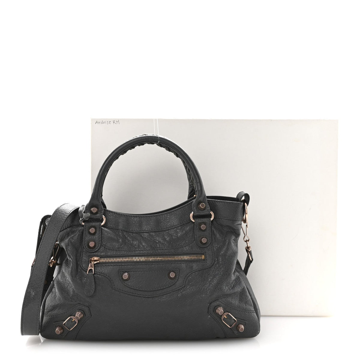 Agneau Giant 12 Rose Gold Hardware Town Gris Tarmac