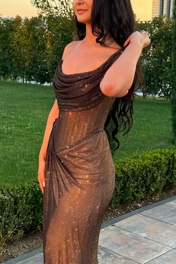 Gorgeous One Shoulder Mermaid Long Formal Party Dress with Split MD7461