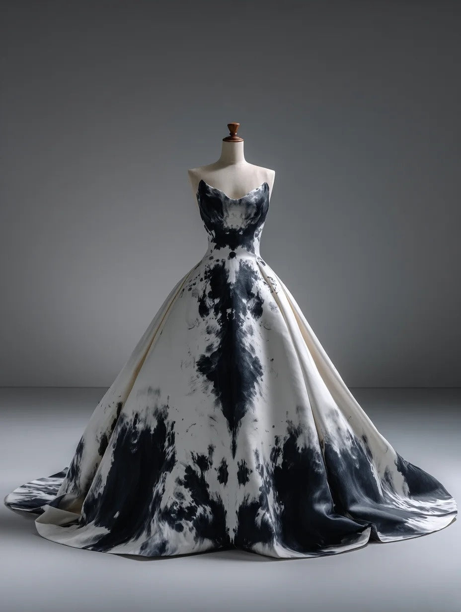 Fashion Ball Gown Strapless Prom Dresses Evening Gala Gown Birthday Dress D4706