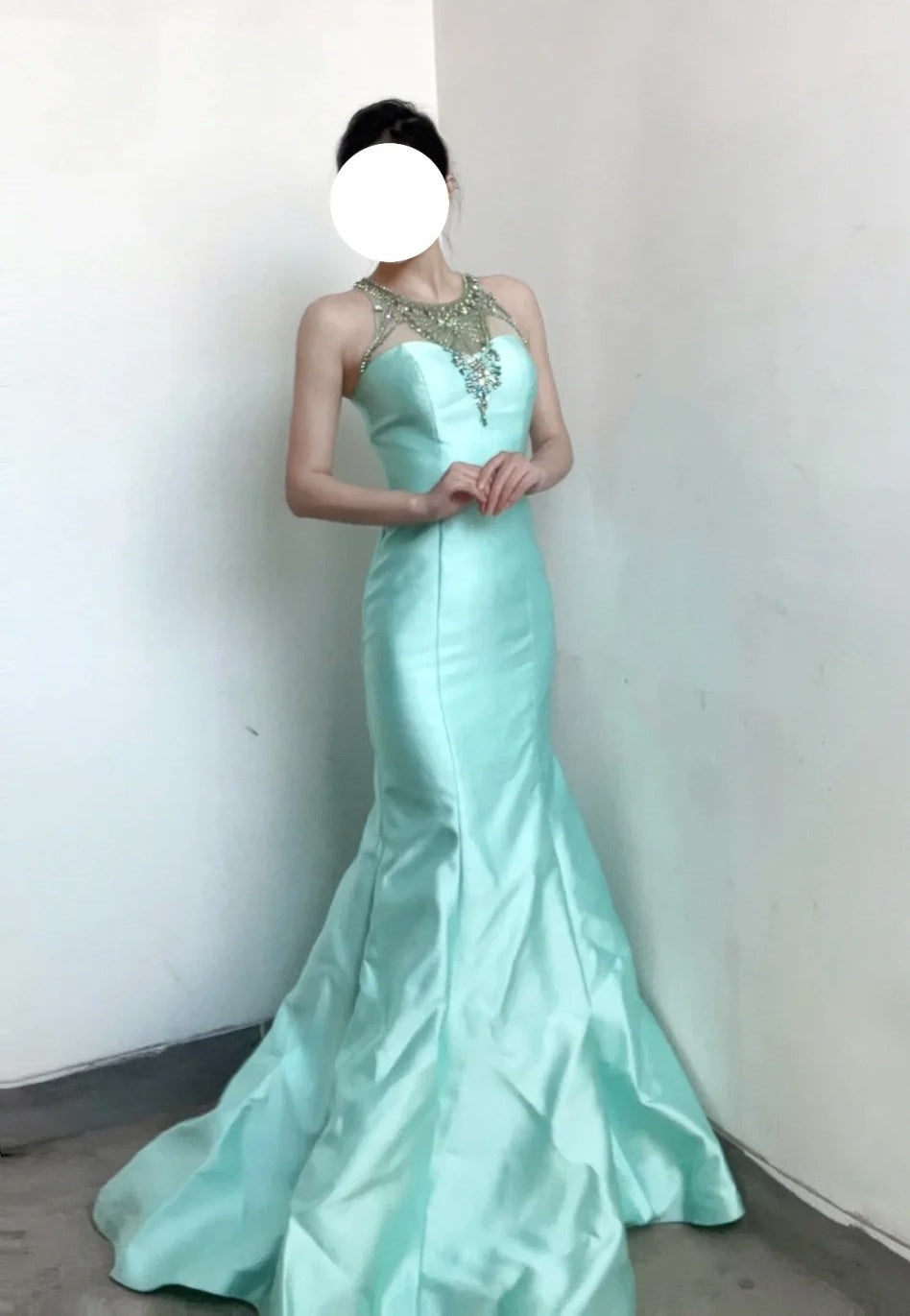 Charming Prom Dress Crew Neck Mermaid Gala Evening Gown Dress Birthday Party Outfits D4875