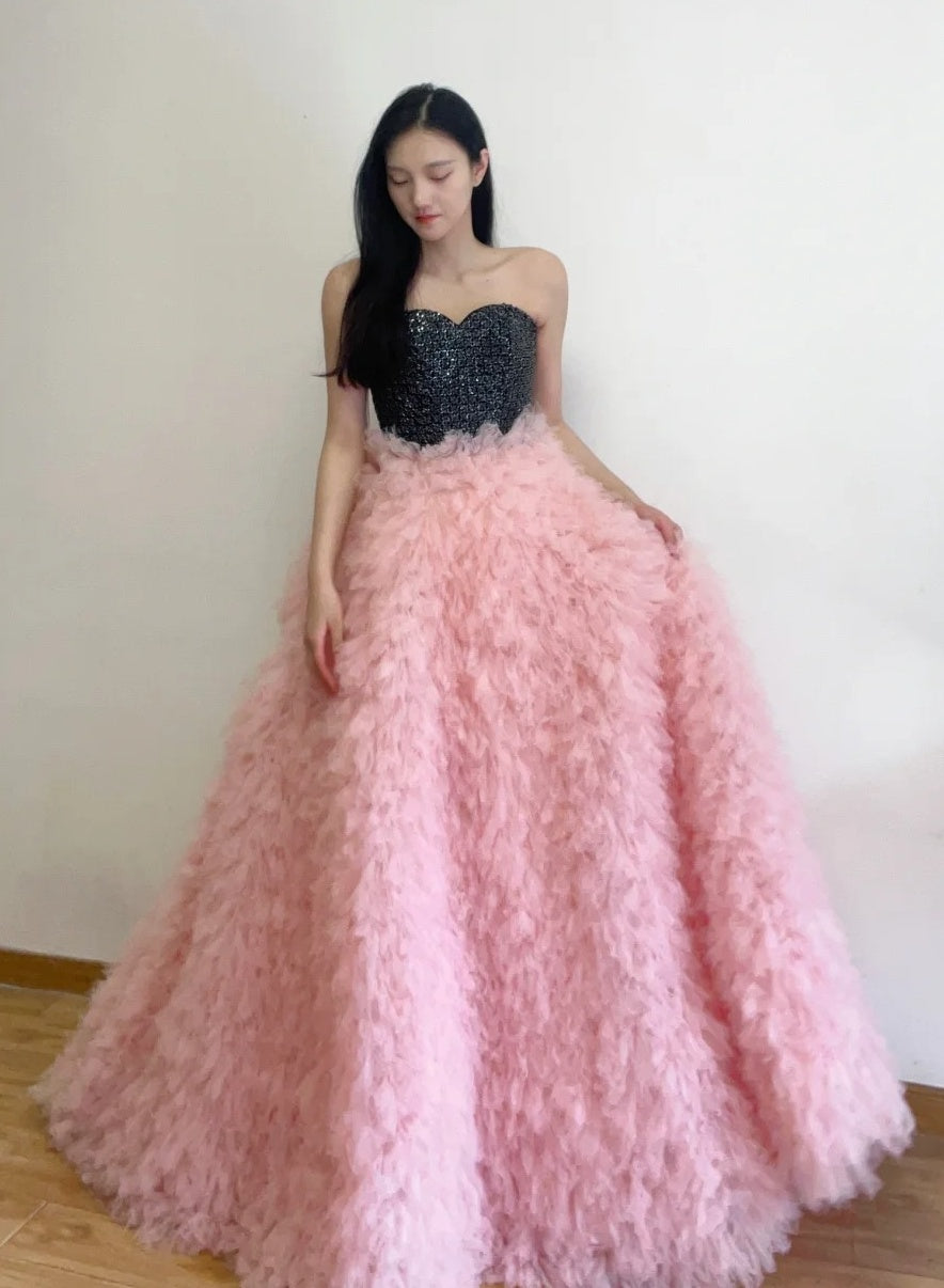 Stunning Prom Dress Sweetheart Pleated Gala Evening Gown Dress Birthday Party Outfits D4876