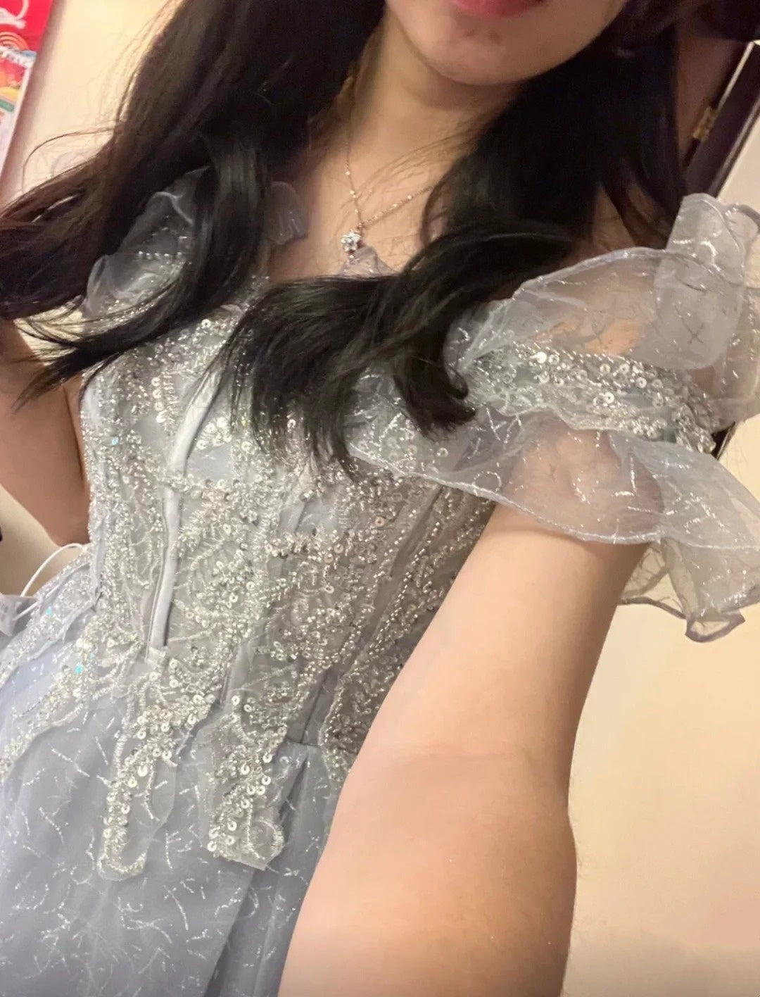 Beauty Prom Dress Off Shoulder Pleated Gala Gown Birthday Party Outfits Tulle Evening Dress D4915