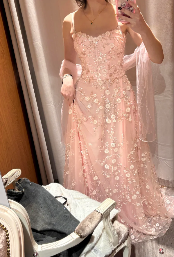 Gorgeous Prom Dress Light Pink Sweetheart Pleated Evening Dress Long Cocktail Outfits Gala Gown D5005