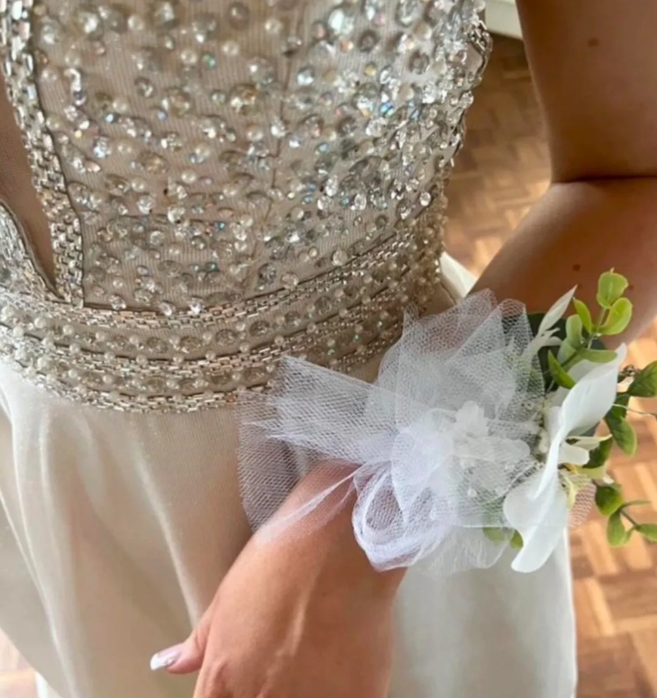 Gorgeous Prom Dress V-neck Beading Slit Evening Dress Long Cocktail Outfits Gala Gown D5006