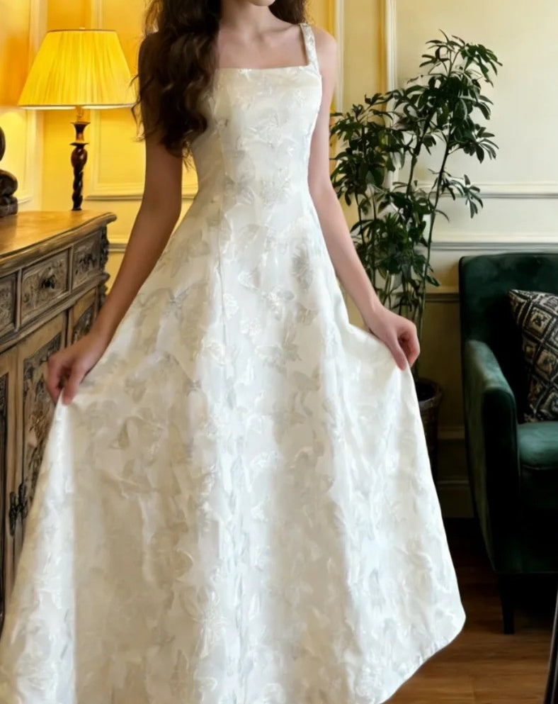 Charming Prom Dress A Line Square Neck Gala Gown Formal Evening Dress Graduation Outfits D5108