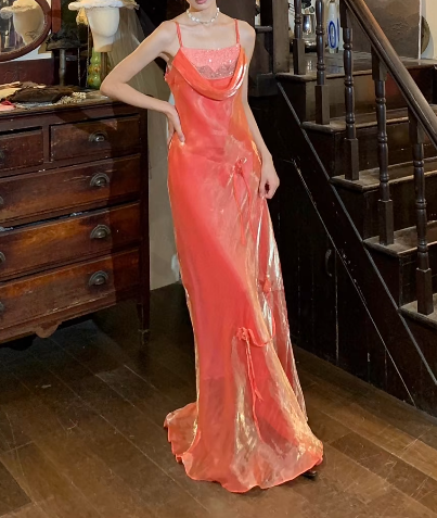 Stunning Prom Dress Spaghetti Straps Gala Gown Evening Dress D5261