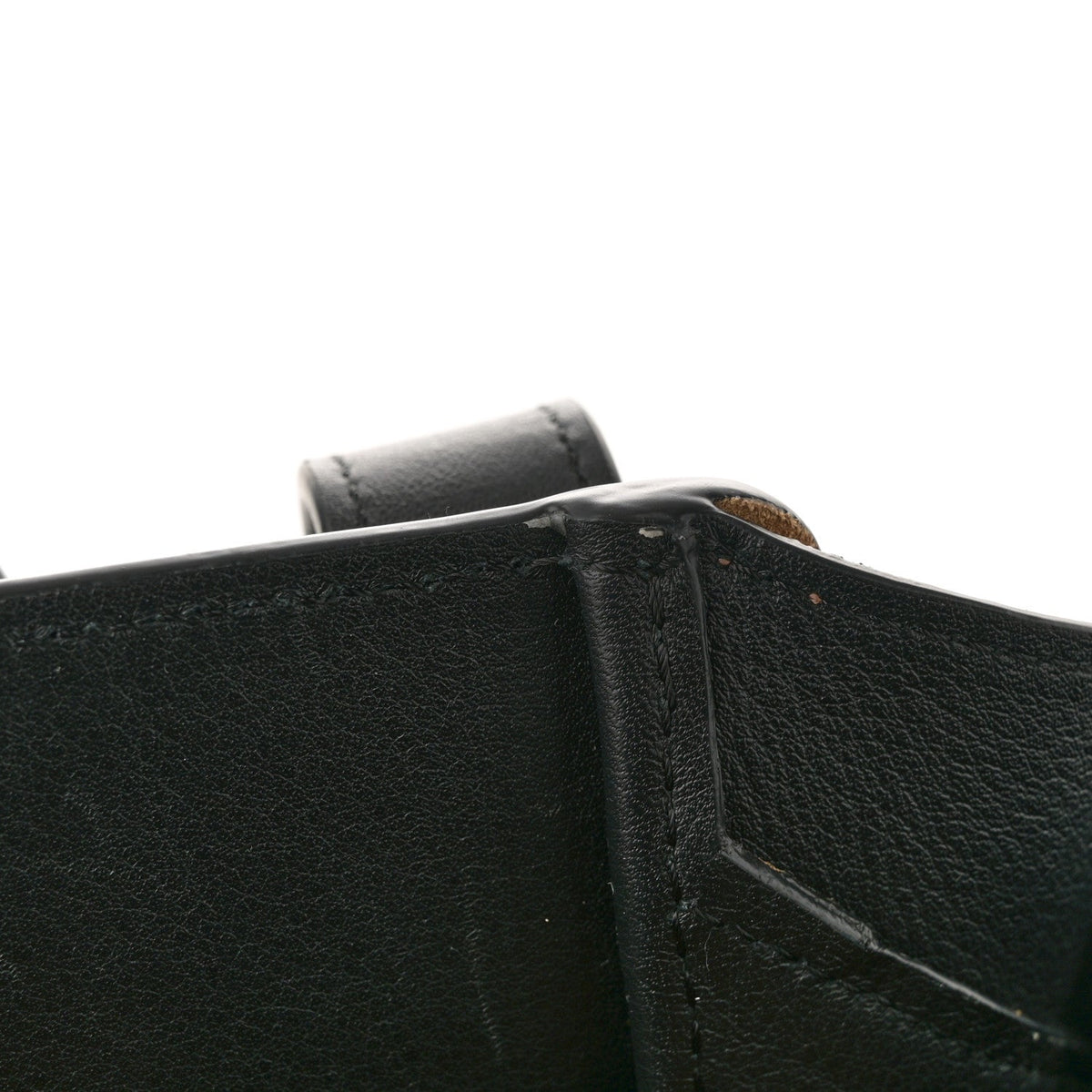 Calfskin Suede Hammock Shoulder Bag Oak Dark Gold Black