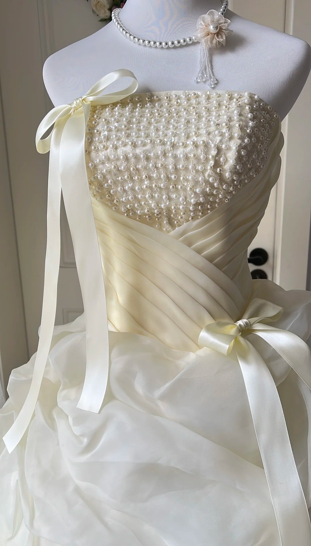 Charming Ball Gown Strapless Tiered Evening Dress Sweet 16th Dress Birthday Party Gown D5354