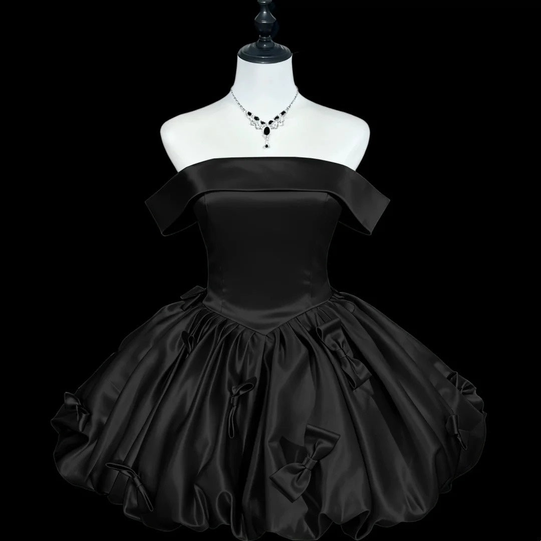 Sweet Homecoming Dress Pink Off Shoulder Pleated Short Prom Dress Back to School Outfits Party Dress D5442