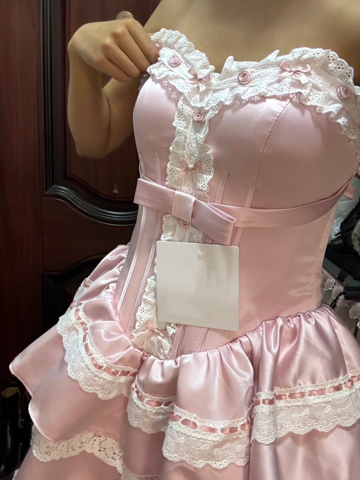 Sweet Homecoming Dress Pink Sweetheart Lace Short Prom Dress Back to School Outfits Party Dress D5452