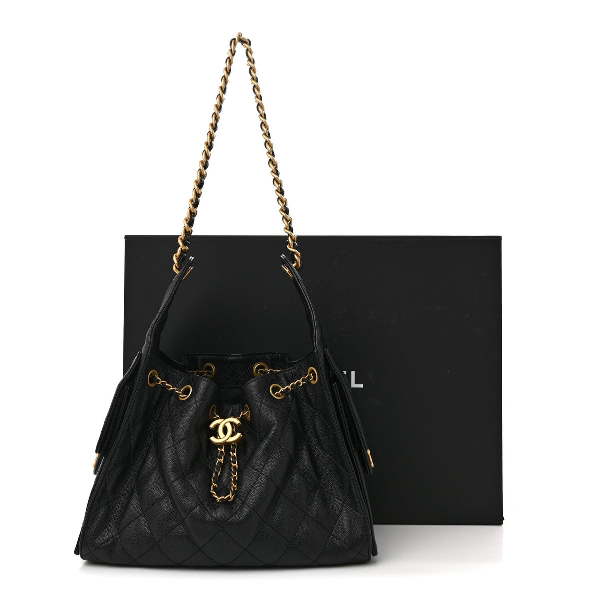 Caviar Quilted Small Chanel 25 Handbag Black