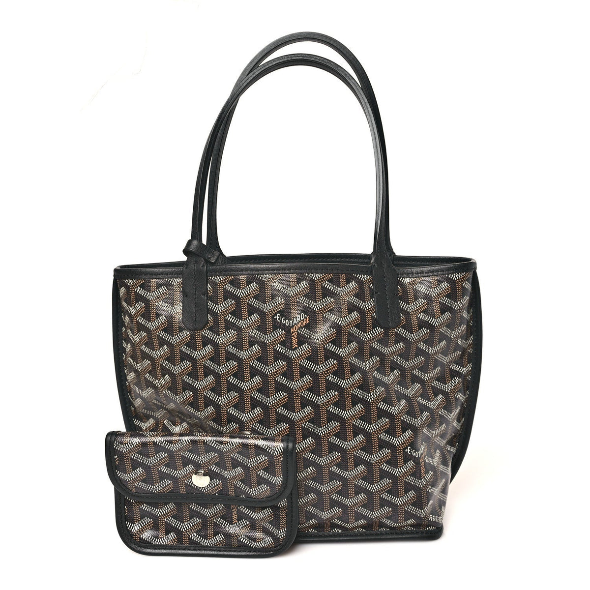 Goyardine Reversible Mini Anjou Black