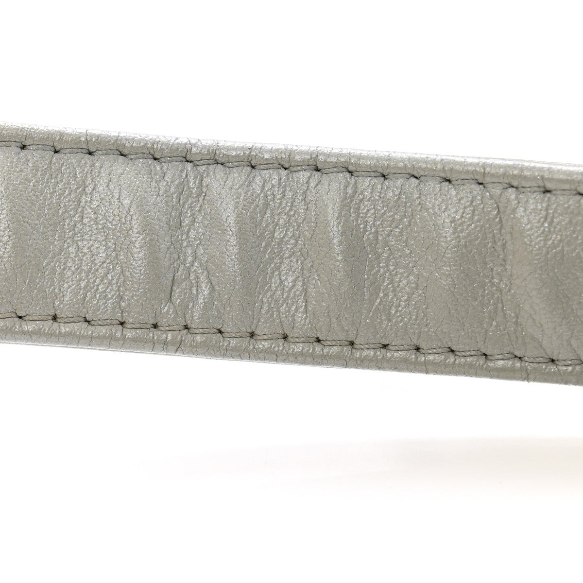 Metallic Lambskin Quilted Medium Boy Flap Silver
