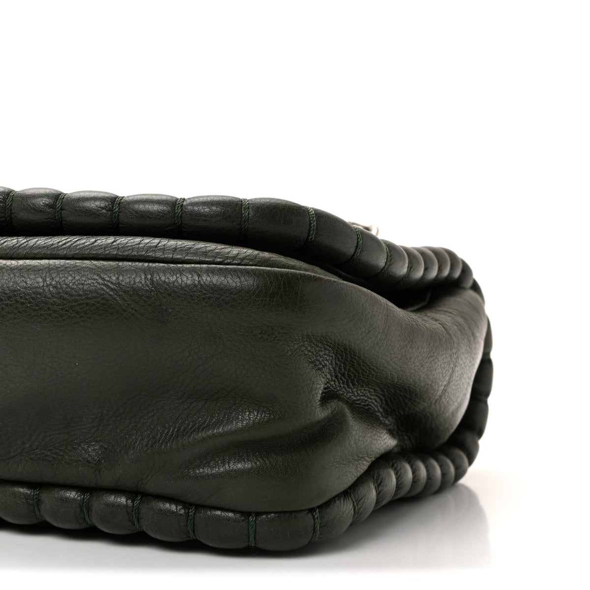 Calfskin Medium On the Bund Flap Dark Khaki