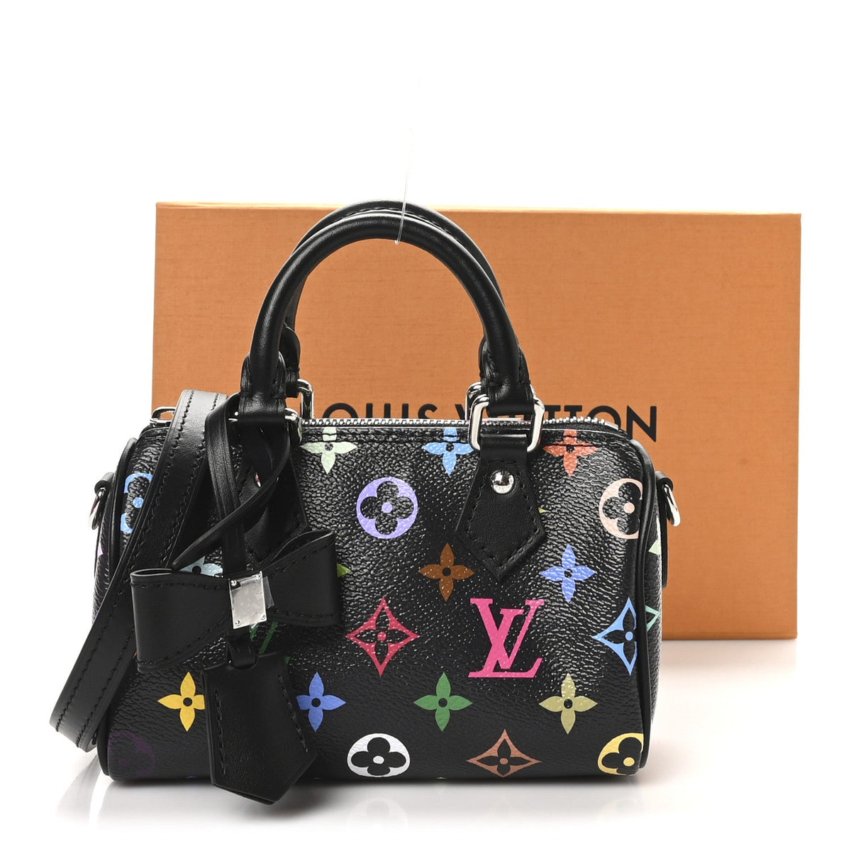 LV X TM Monogram Multicolor Nano Speedy Black