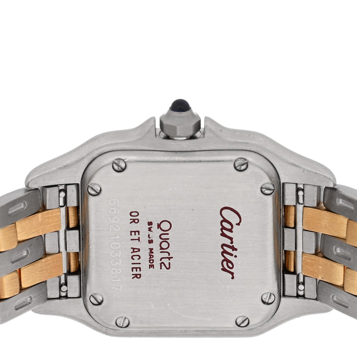 Stainless Steel 18K Yellow Gold 22mm Panthere Quartz Watch