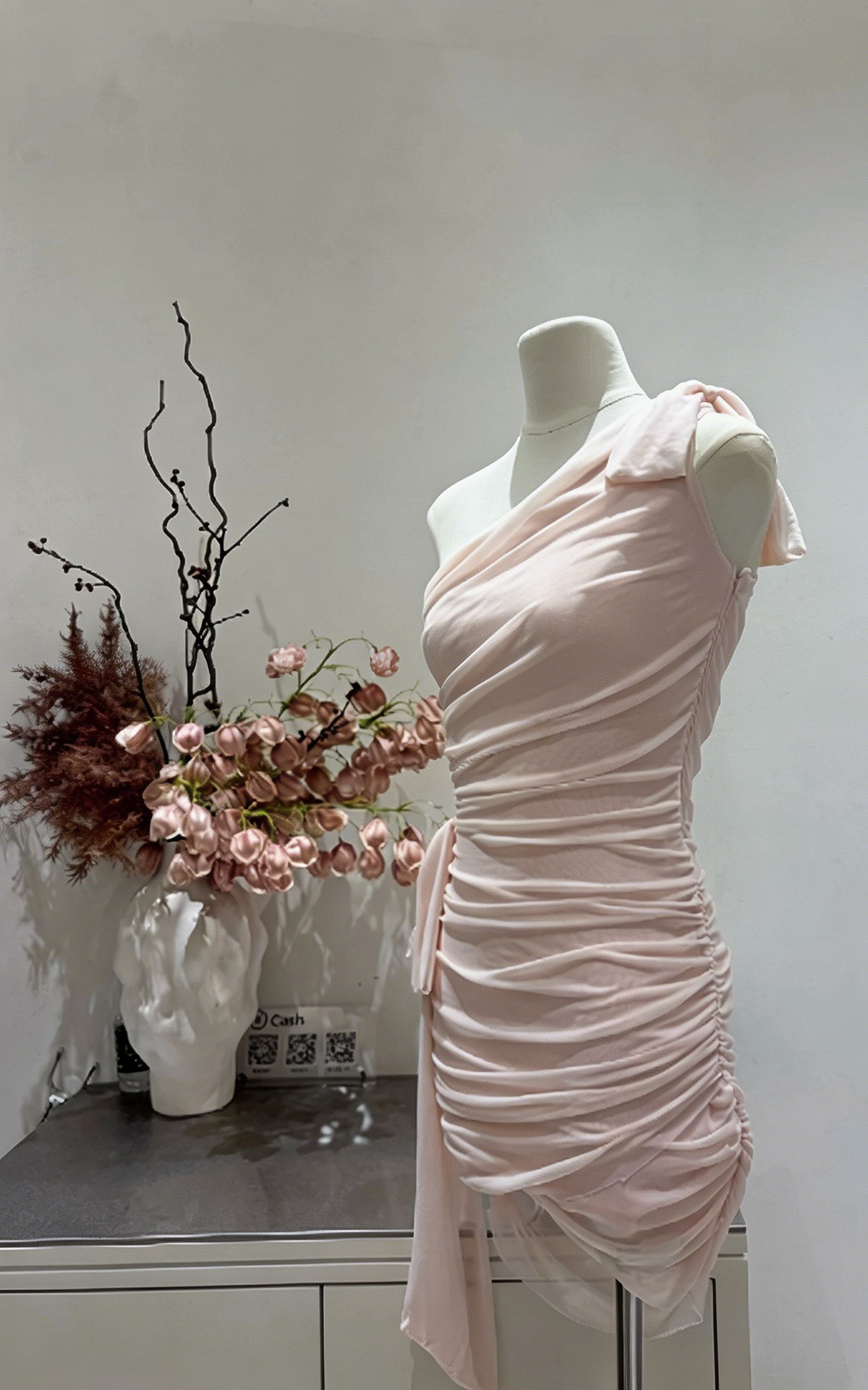 Charming Homecoming Dress One Shoulder Pleated Back to School Outfits Party Dress D6582