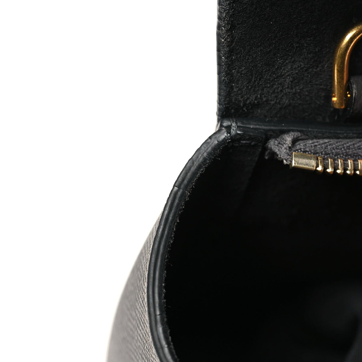 Grained Calfskin Nano Belt Bag Grey