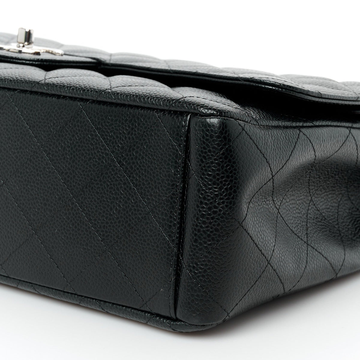 Caviar Quilted Maxi Double Flap Black