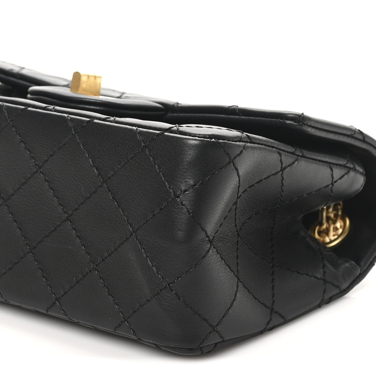 Calfskin Quilted 2.55 Reissue Mini Flap Black