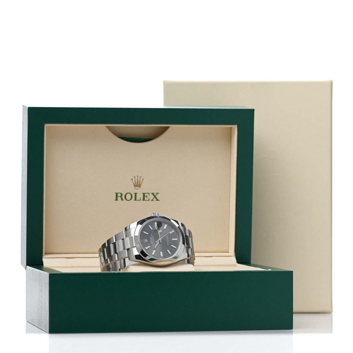 Stainless Steel 41mm Oyster Perpetual Datejust Watch Slate 126300