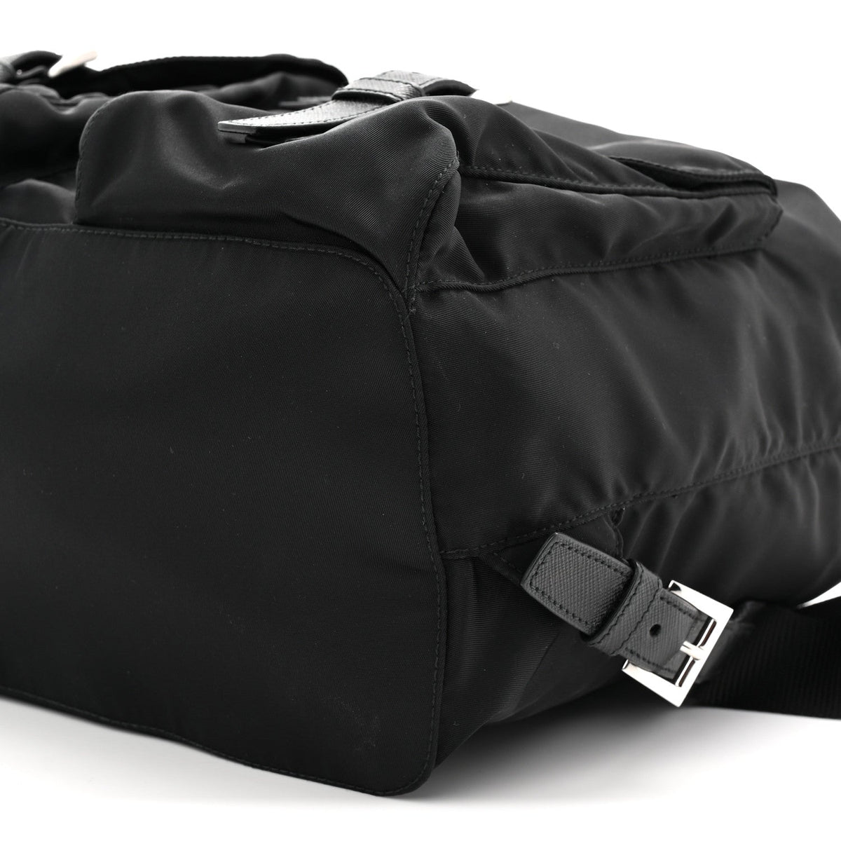 Tessuto Nylon Saffiano Medium Backpack Black