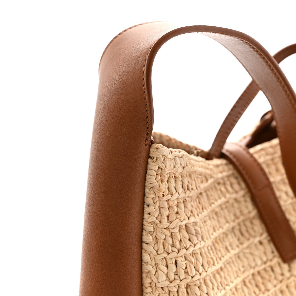 Raffia Calfskin Le 5 A 7 Small Hobo Natural Brick