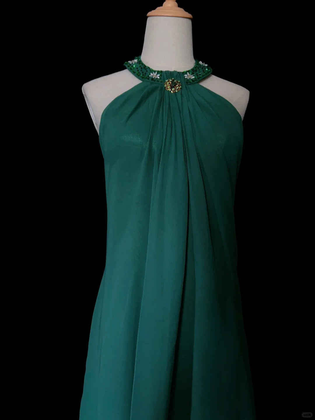 Elegant Prom Dress Halter Pleated Prom Gown Evening Dress Gala Dress Business Dinner Dress D2433