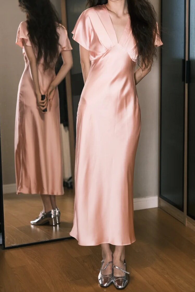 Sweet Prom Dress A Line V-neck Prom Dress Evening Dress Gala Dress D2559