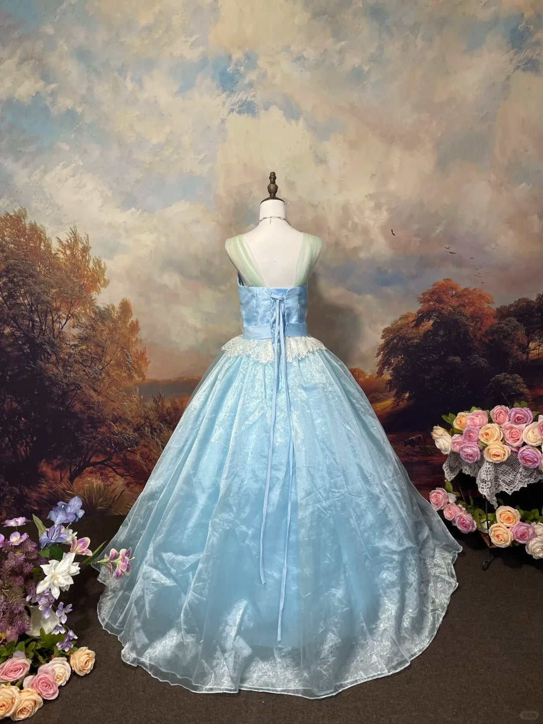 Sweet Prom Dress V-neck Ball Gown Evening Dress Gala Dress Sweet 16 Dress D2673