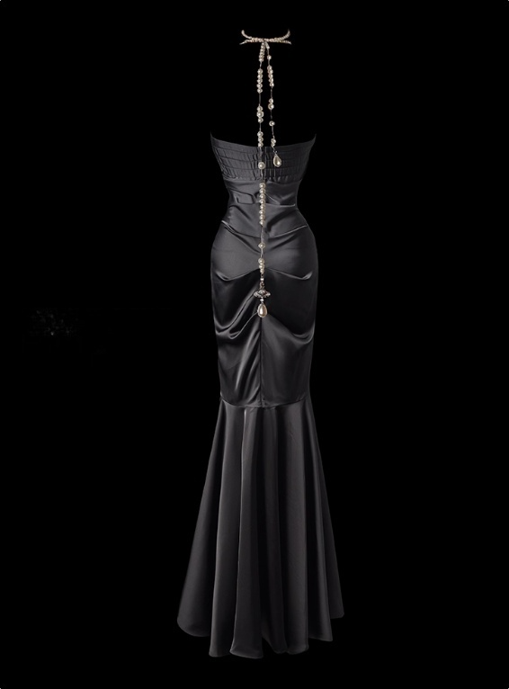 Elegant Prom Dress Strapless Pleated Mermaid Evening Dress Prom Gown Gala Dress D2779