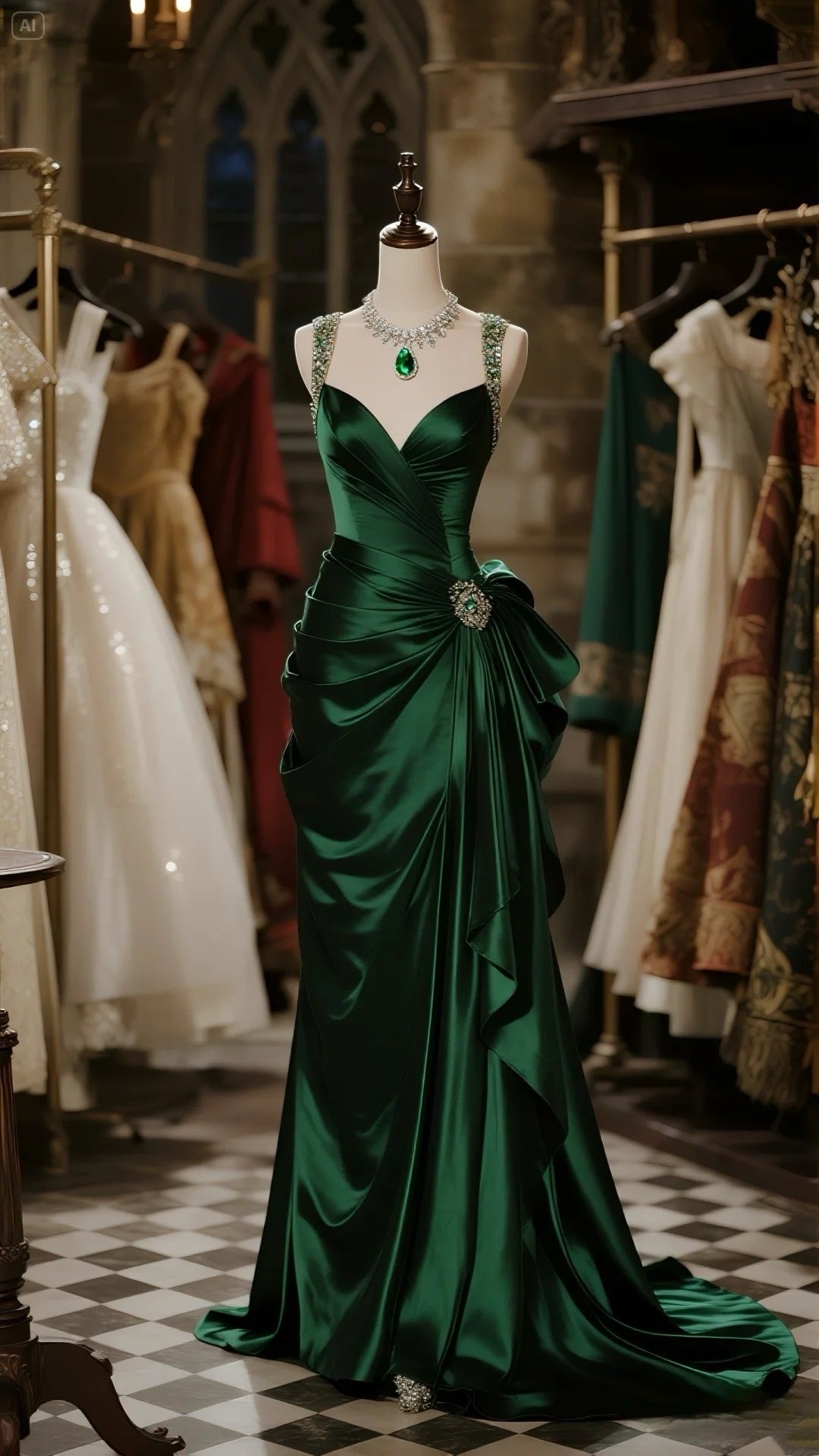 Gorgeous Prom Dress Spaghetti Straps Pleated Evening Dress Gala Dress D2948