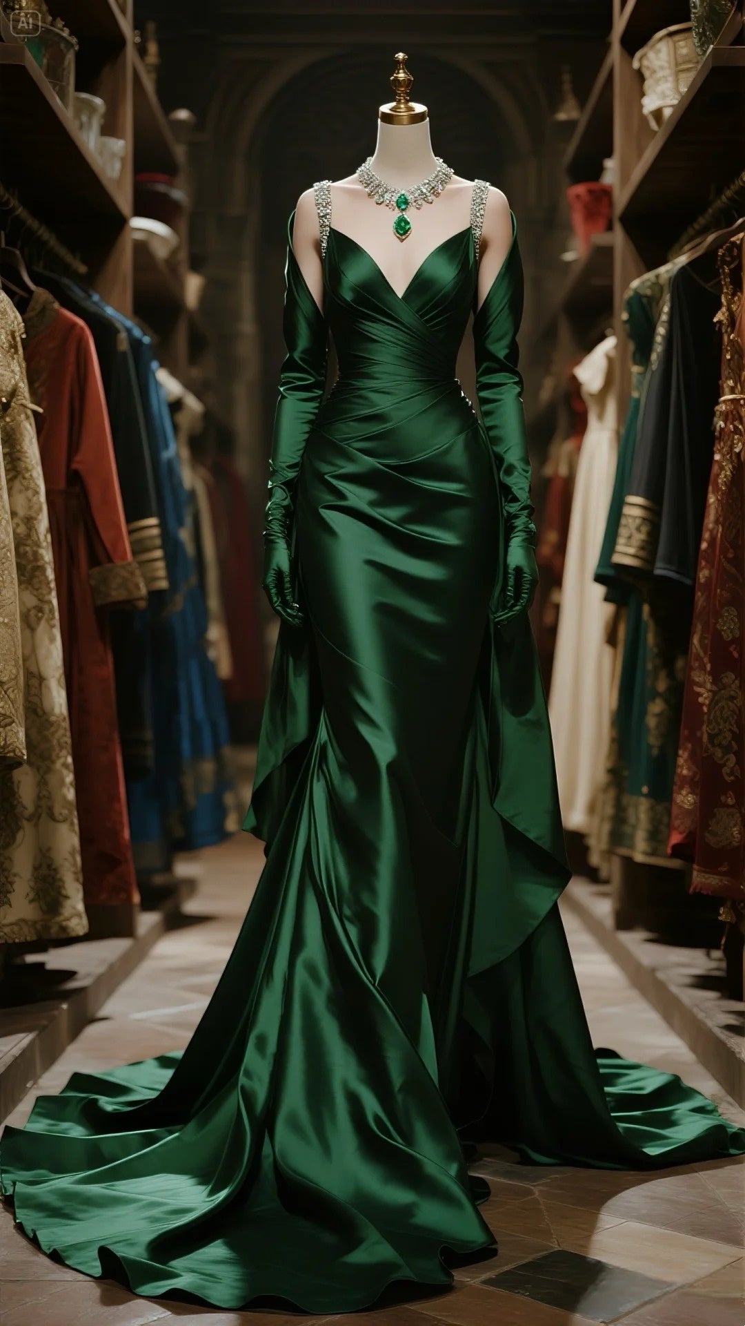 Elegant Prom Dress Spaghetti Straps Pleated Gala Dress Evening Dress D2949