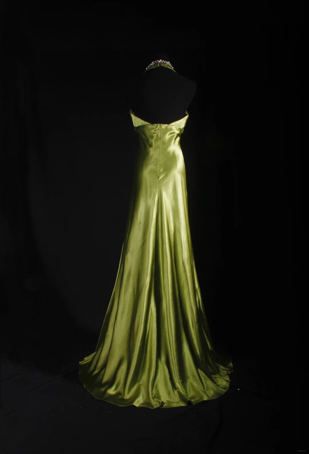 Gorgeous Prom Dress Green A Line Halter Pleated Evening Dresses Gala Dress D3039