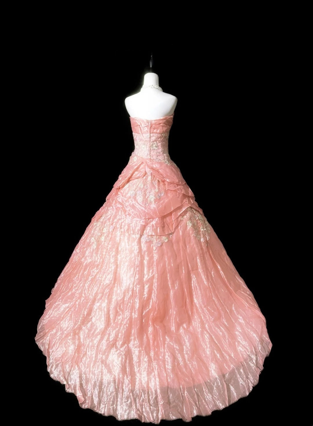 Sweet Prom Dress Strapless Pleated Evening Dress Quinceanera Dress Ball Gown D3070
