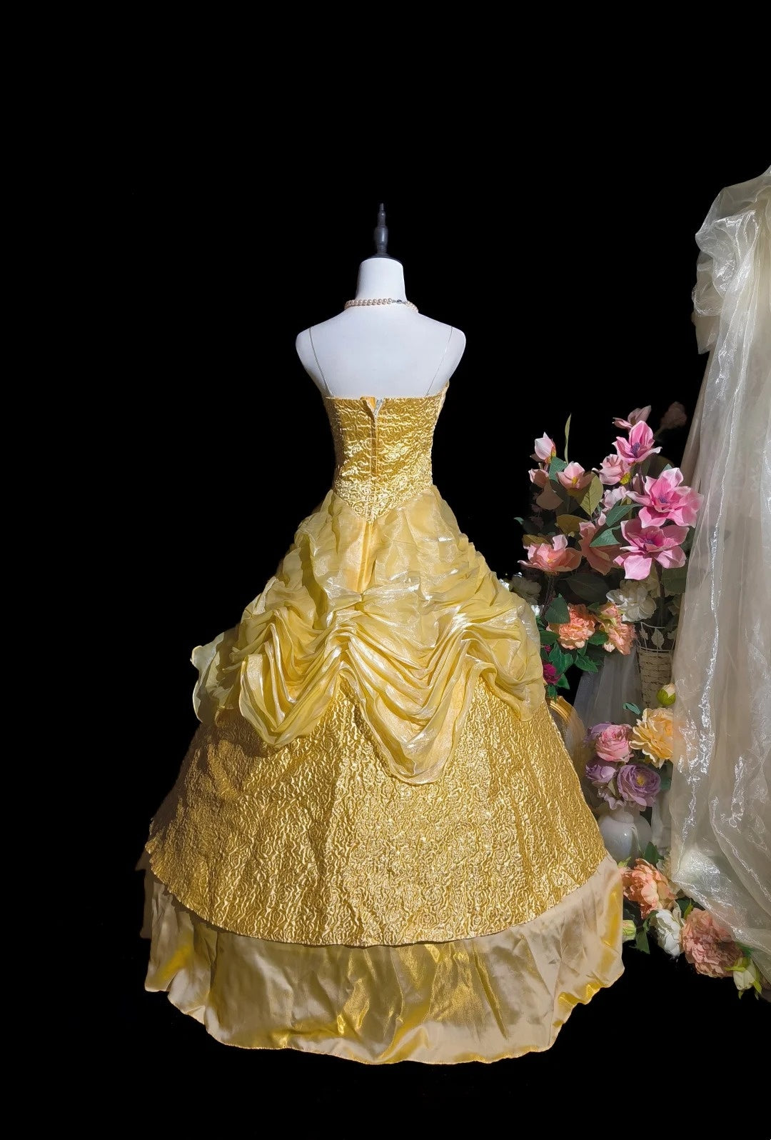Sweet Prom Dress Spaghetti Straps Pleated Ball Gown Evening Dress Quinceanera Dress D3103