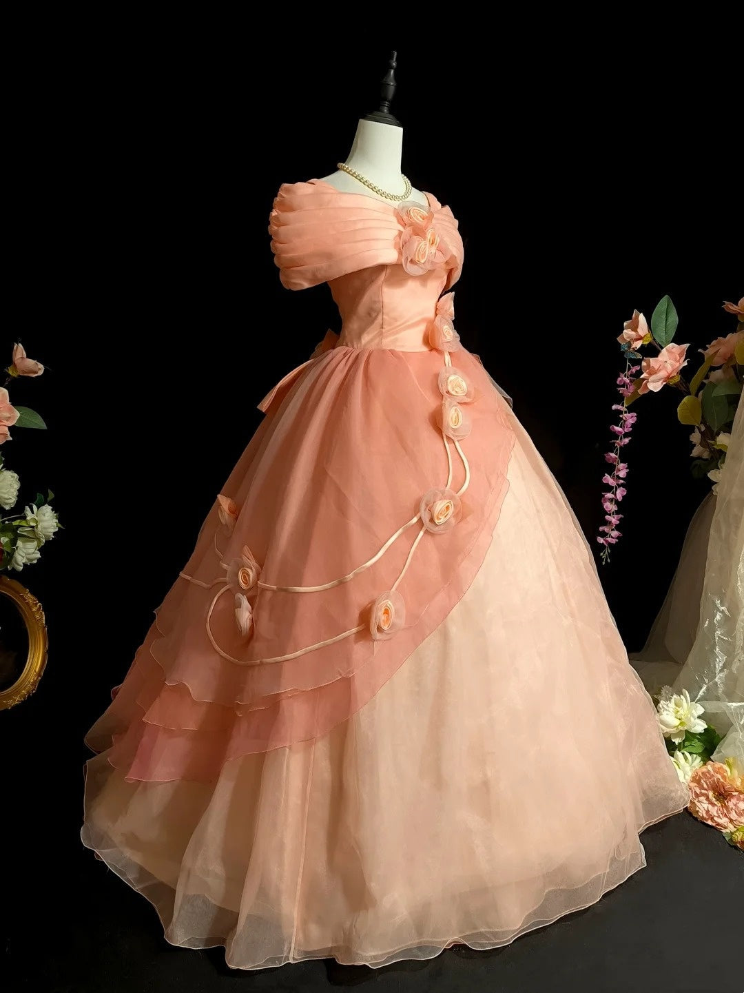 Beauty Prom Dress Off Shoulder Pleated Evening Dress Sweet 16 Dress Ball Gown D3112