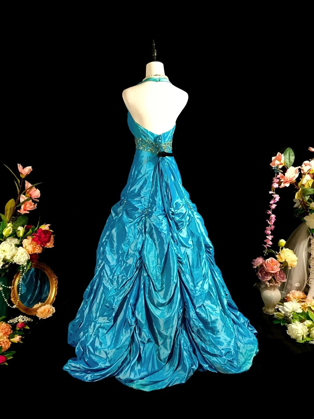 Stunning Prom Dress A Line Halter Pleated Evening Dress Gala Dress Birthday Party Dress D3114
